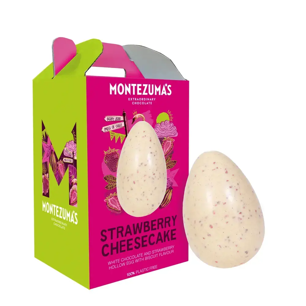 Montezumas  Strawberry Cheesecake White Chocolate Egg 150g
